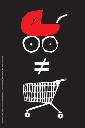 Plakat Jacka Doszynia - wyróżnienie w konkursie  "Miłość nie cukierki" 66,6 x 100 cm